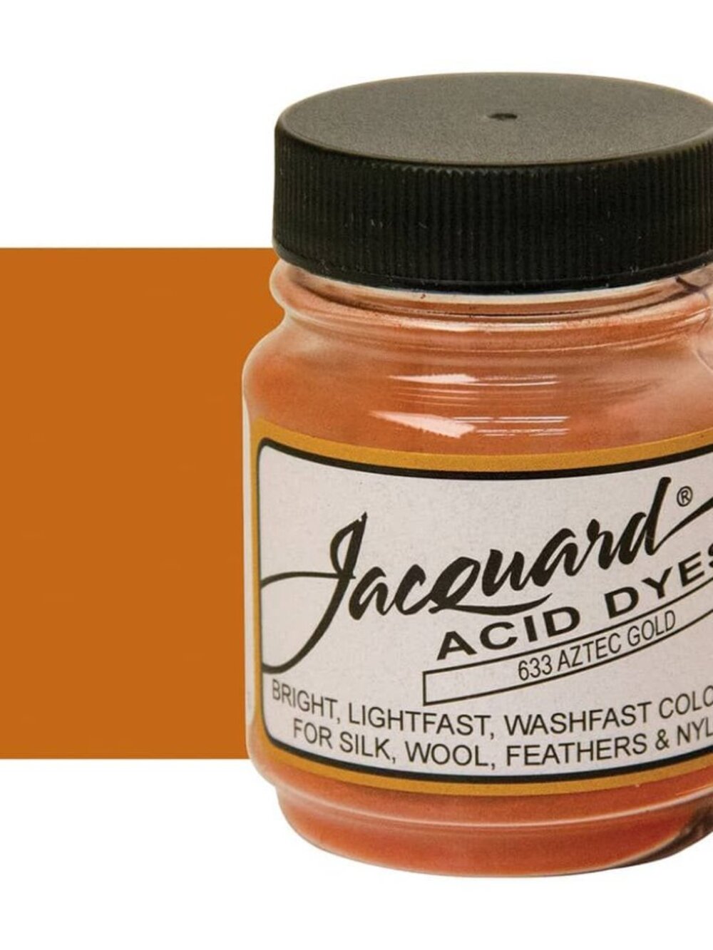 Jacquard Acid Dyes Aztec Gold Orange 633 .5 Oz Jar Wool Silk Nylon Cashmere NEW